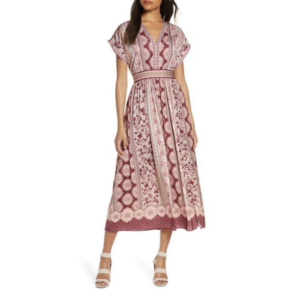 Gal Meets Glam Liza Boho Charmeuse Dress Womens Size 20/22 NWT $198 Summer - Picture 8 of 16